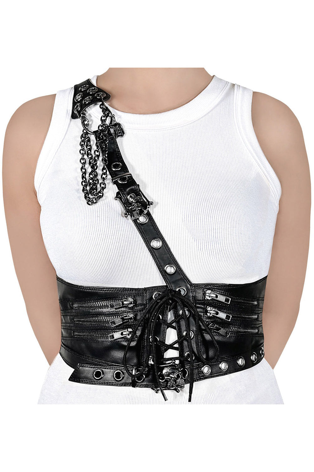 womens emo corset waist belt