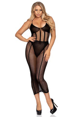 Conjunto de body y falda ajustados Morticia
