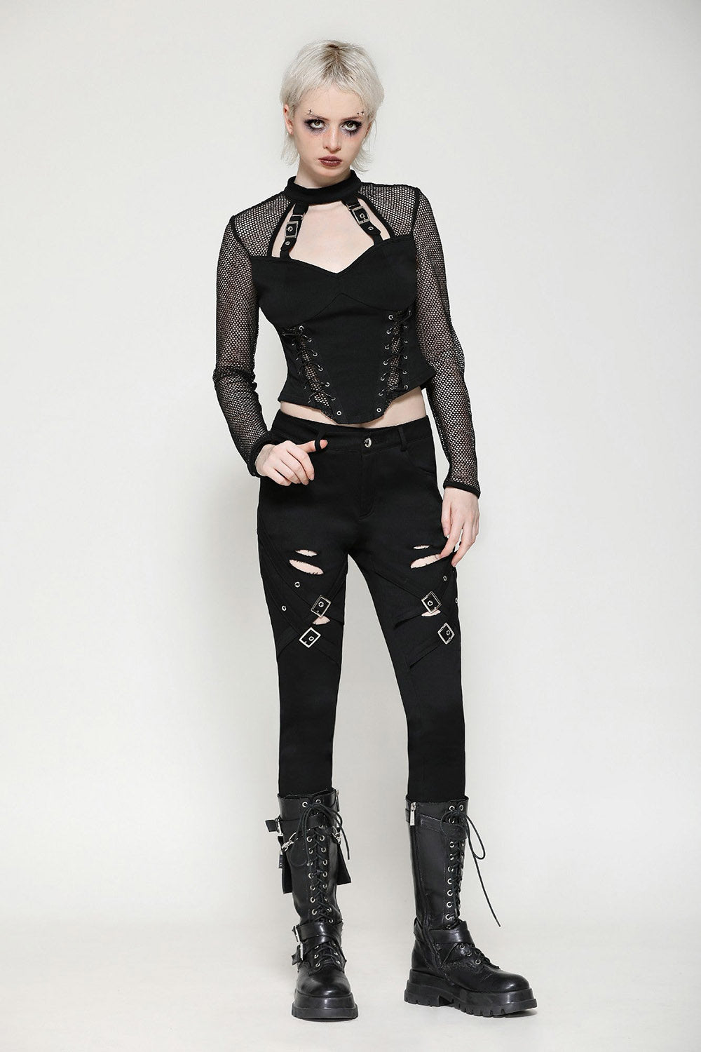 womens emo low-rise skinny jeans 