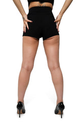 goth fashion high waisted womens black shorts