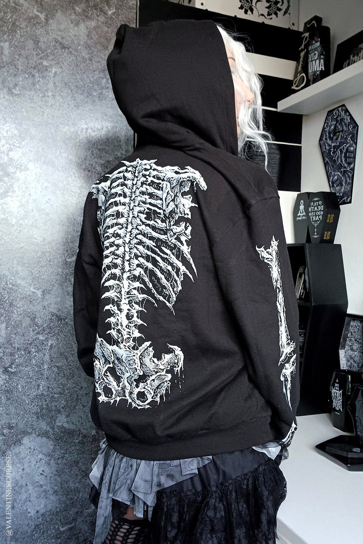 skeleton ribcage hoodie jacket