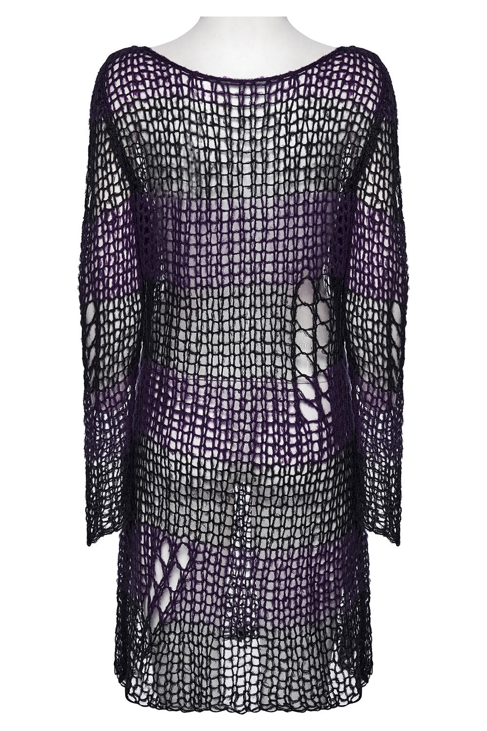 Gothic, dark grunge layering womens sweater