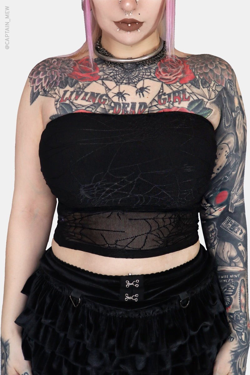 cropped mall goth top