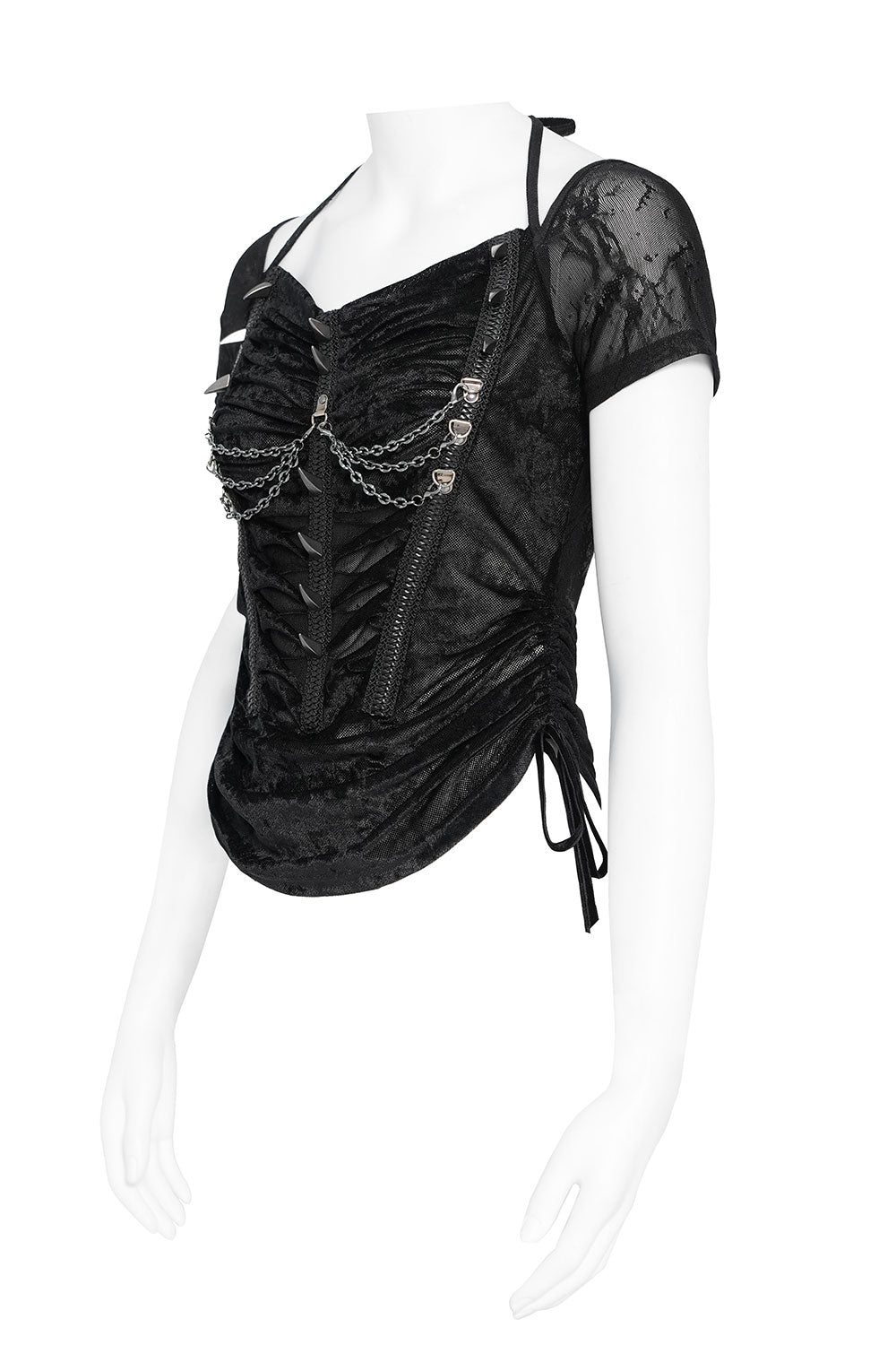 Devil fashion womens punk top with spikes