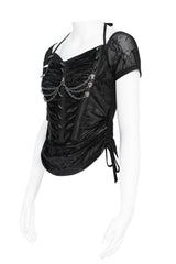 Devil fashion womens punk top with spikes
