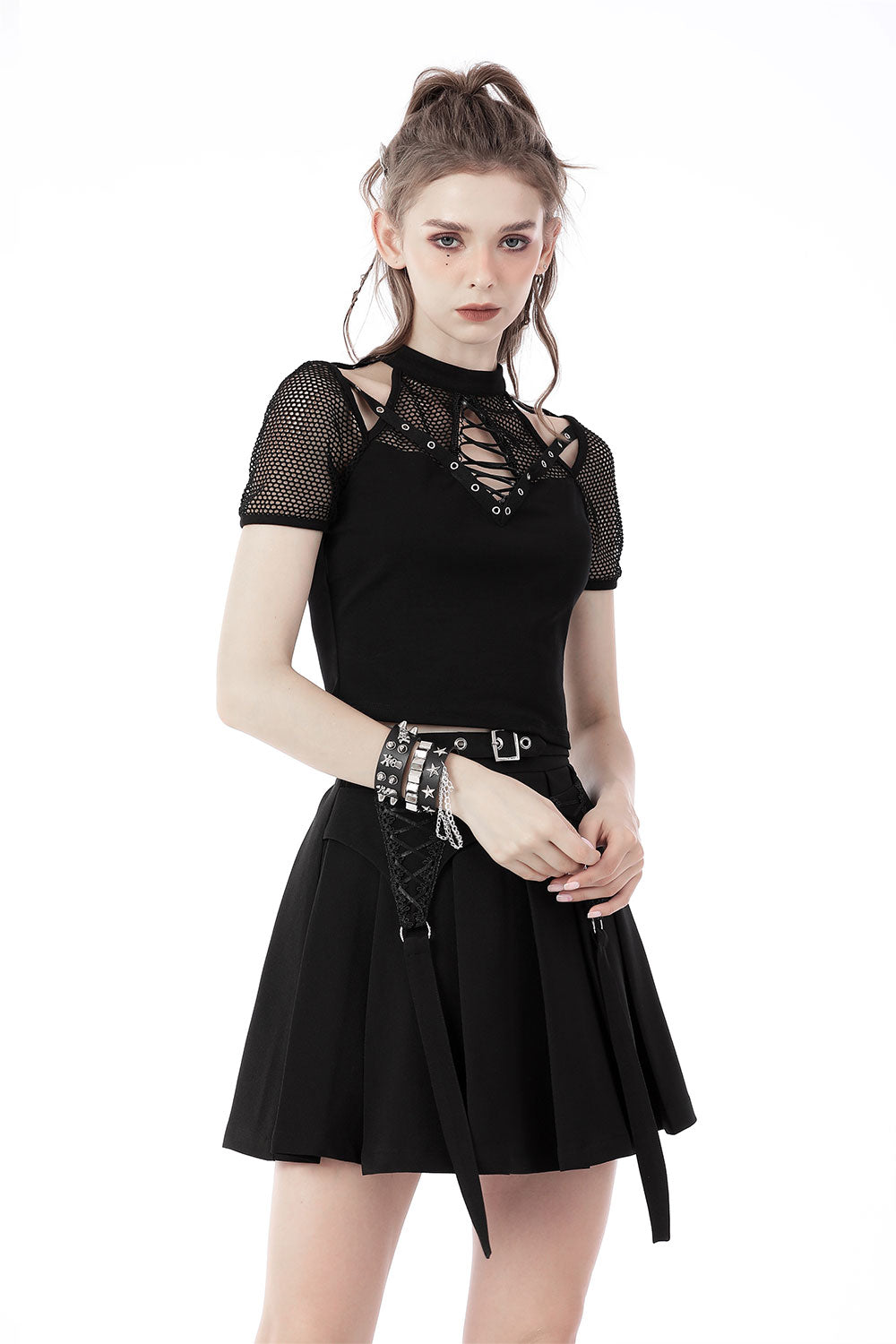punk rock grunge short sleeve top