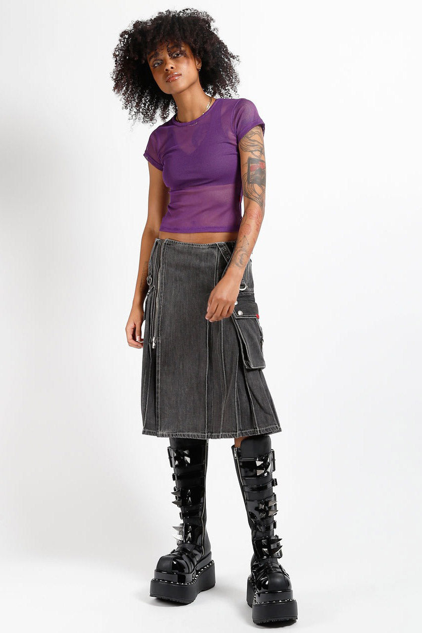 womens punk midi tripp nyc skirt