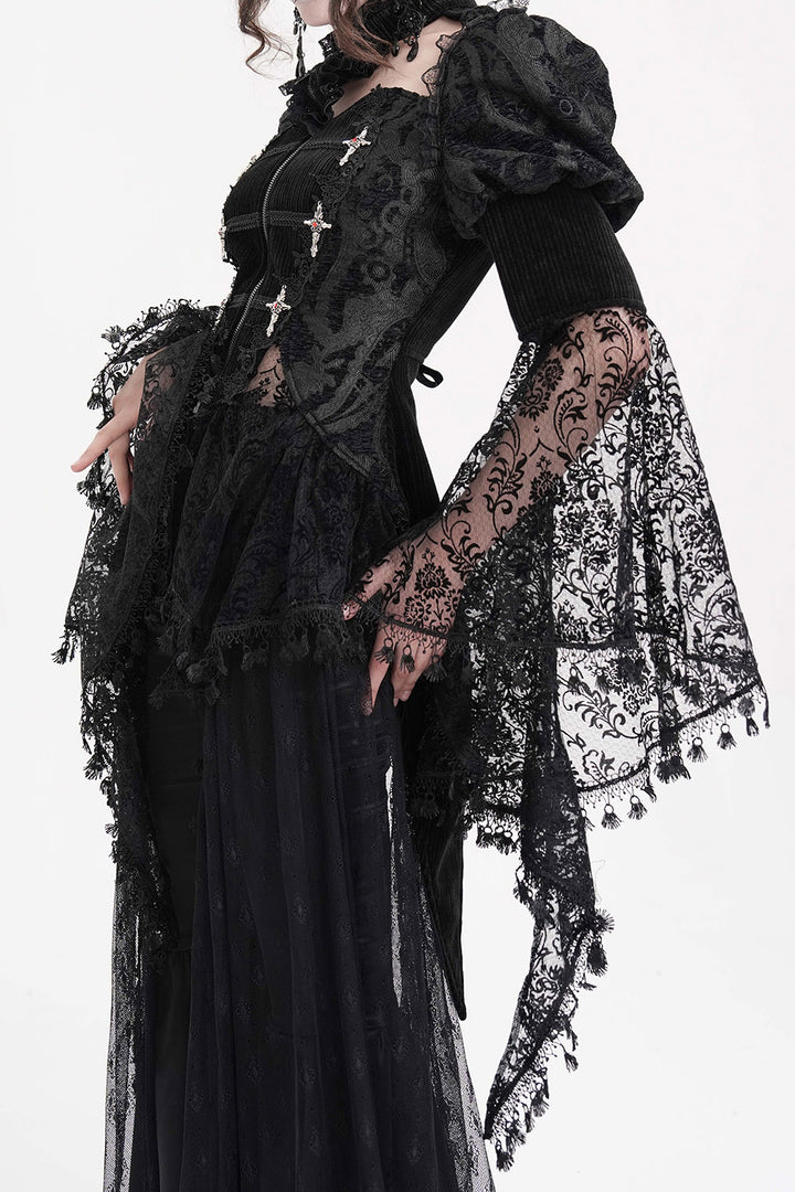 flared sleeve gothic jacket