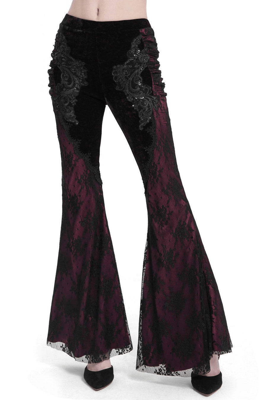 womens gothic flared leggings