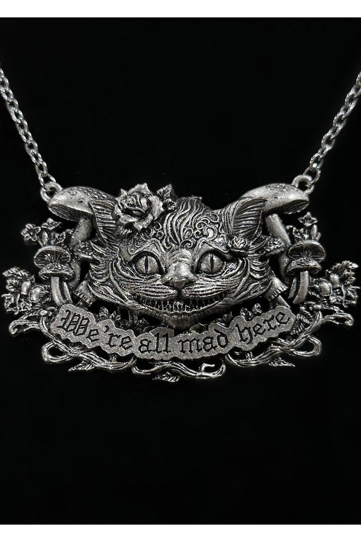 gothic alice in wonderland sculpted necklace