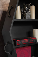 antique handle gothic coffin shelf