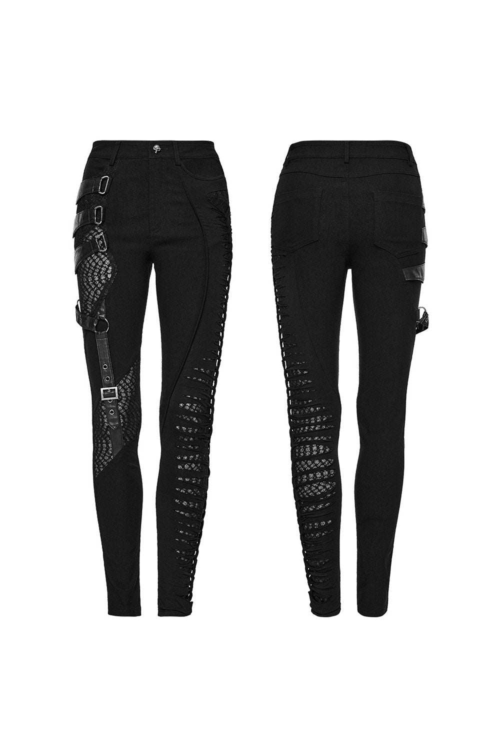 woven punk skinny jeans 