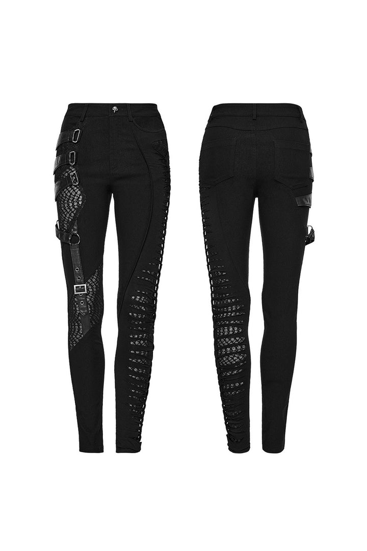 woven punk skinny jeans 