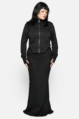 long maxi fishtail mermaid skirt with pockets