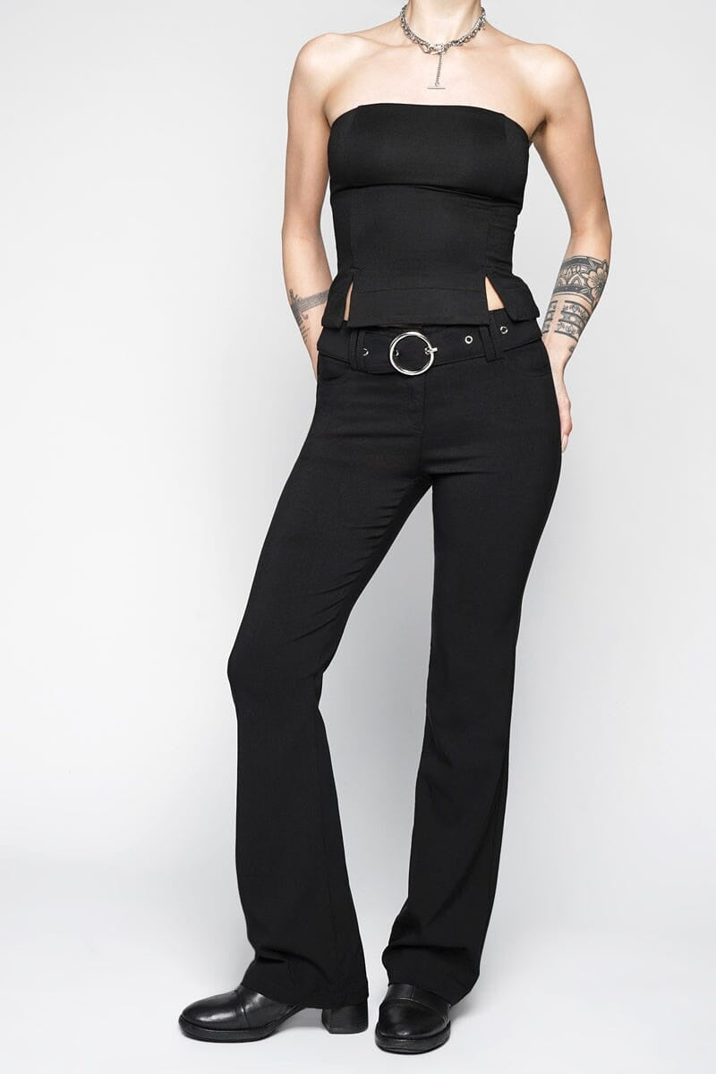 mid-rise flares with belt