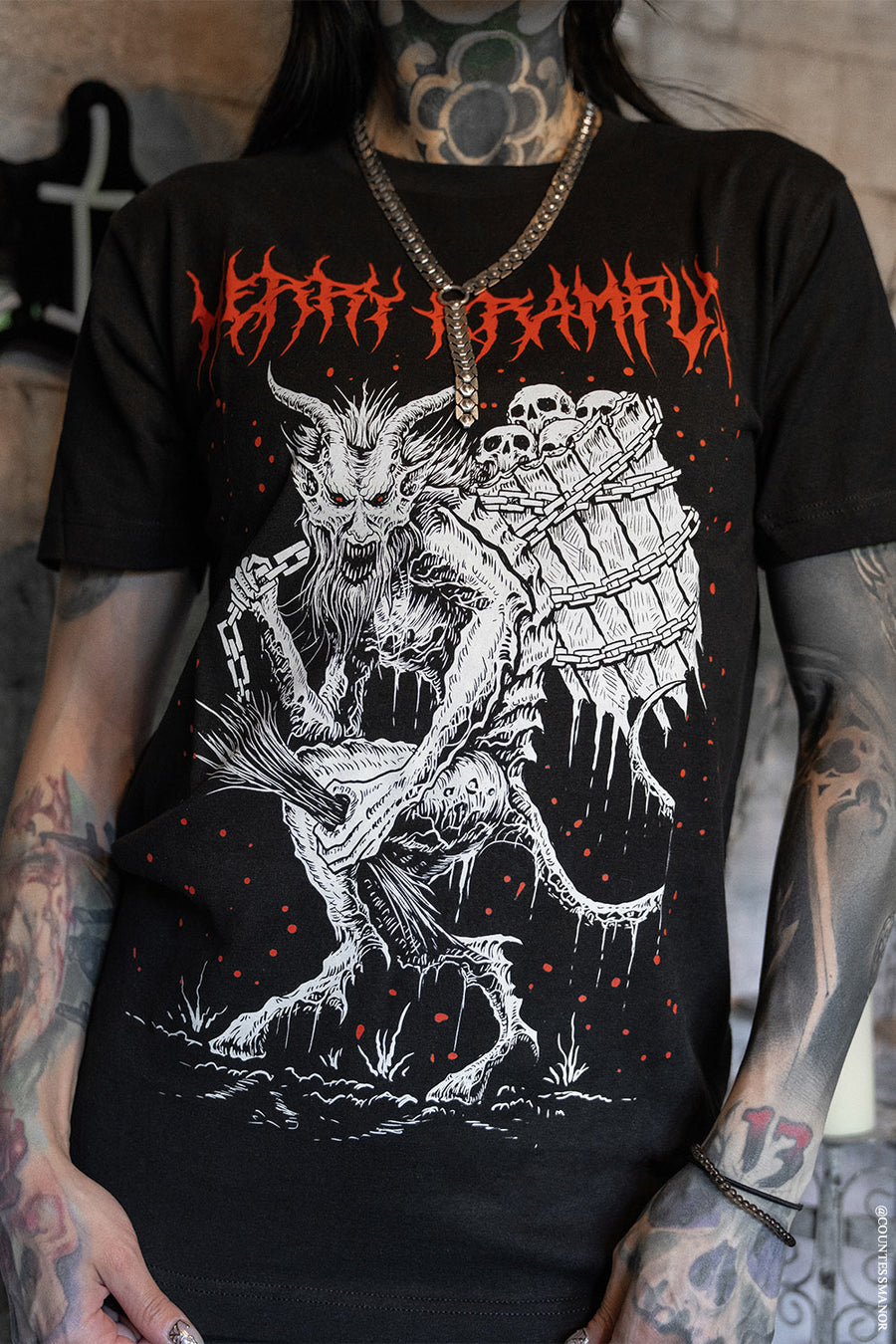 heavy metal Christmas tshirt