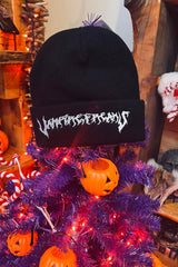 gothic spooky heavy metal beanie