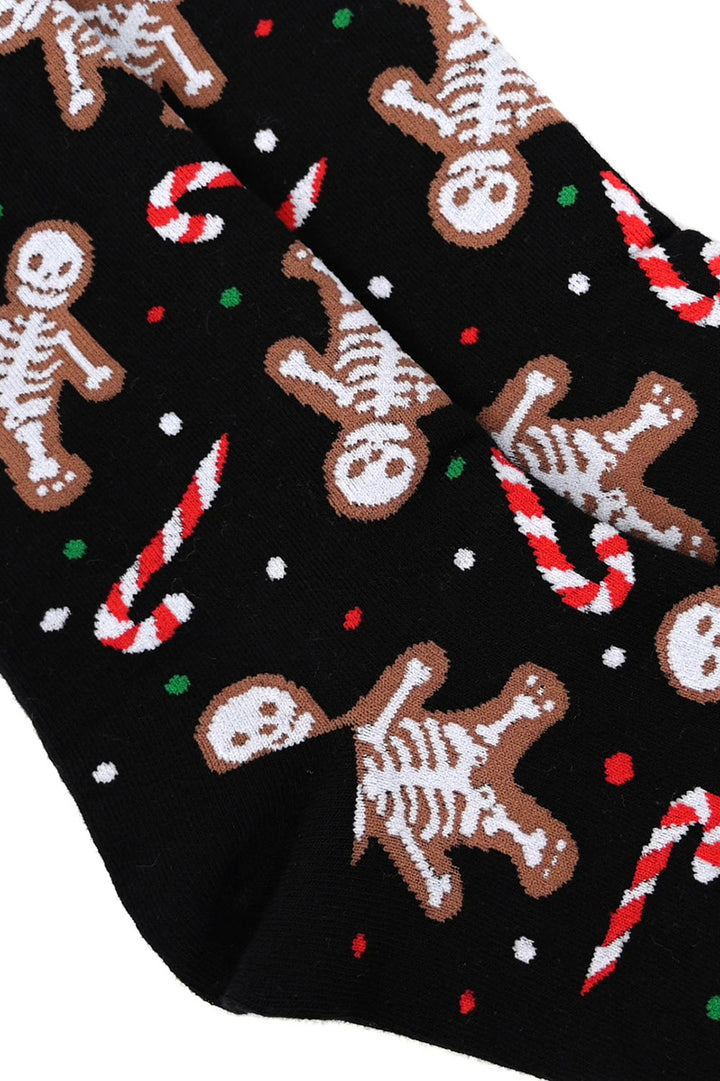 emo christmas gingerbread socks