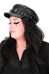 short brim Y2k mall goth hat