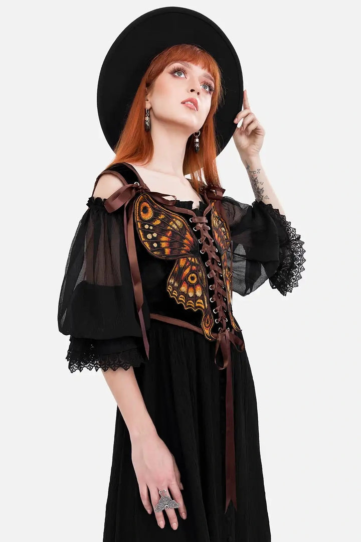fairycore whimsigoth corset top by restyle