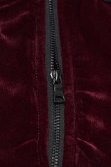 womens romantic gothic velvet corset with zipper