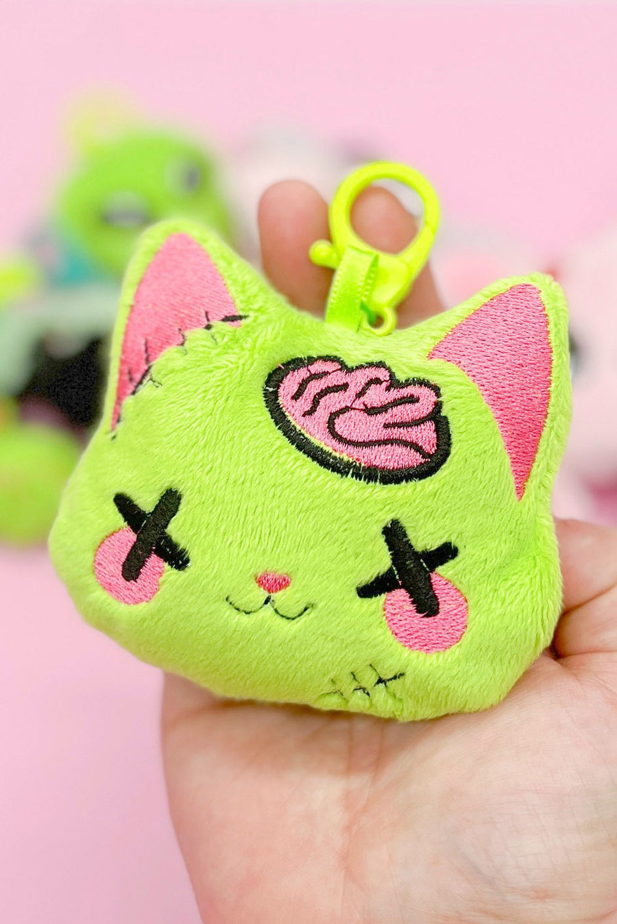 spooky sweet plush cat key ring