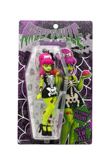 Goth fashion zombie skeleton keychain accessory