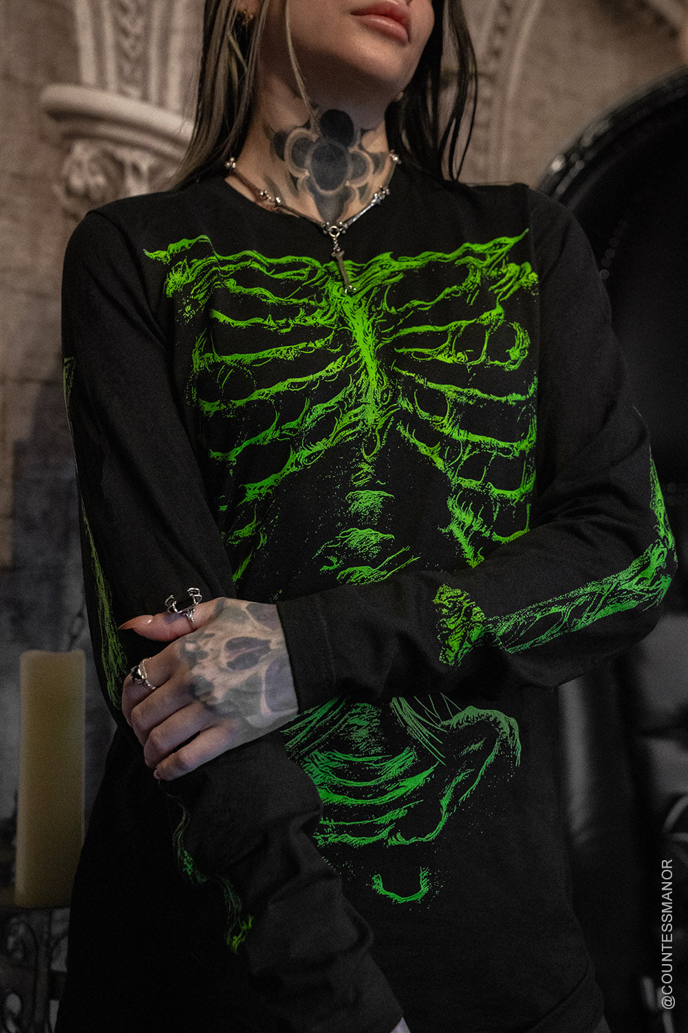 Zombie Rot Skeleton T-shirt [Monster Green] – VampireFreaks