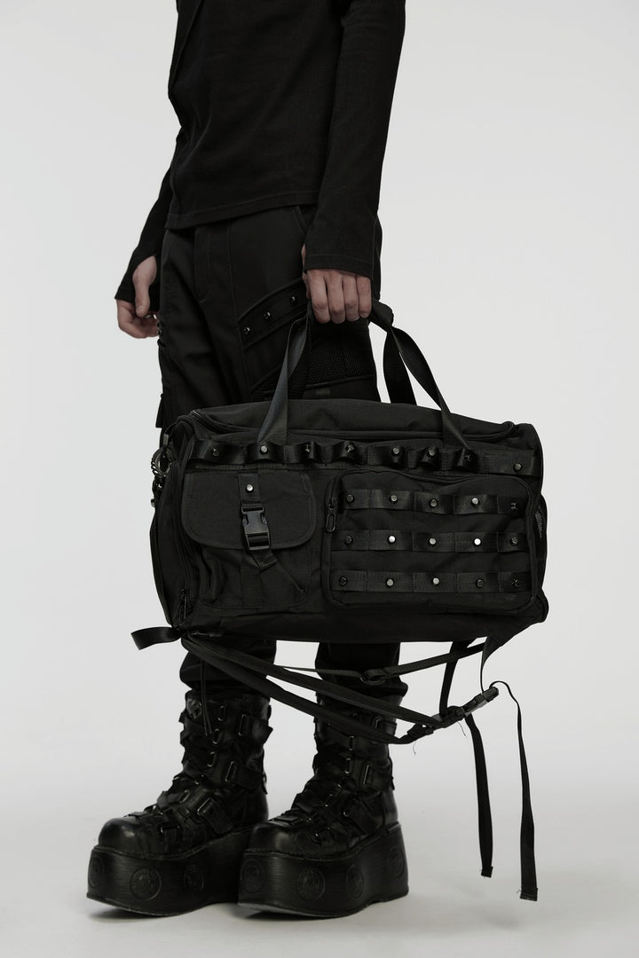 grunge goth tactical duffel bag