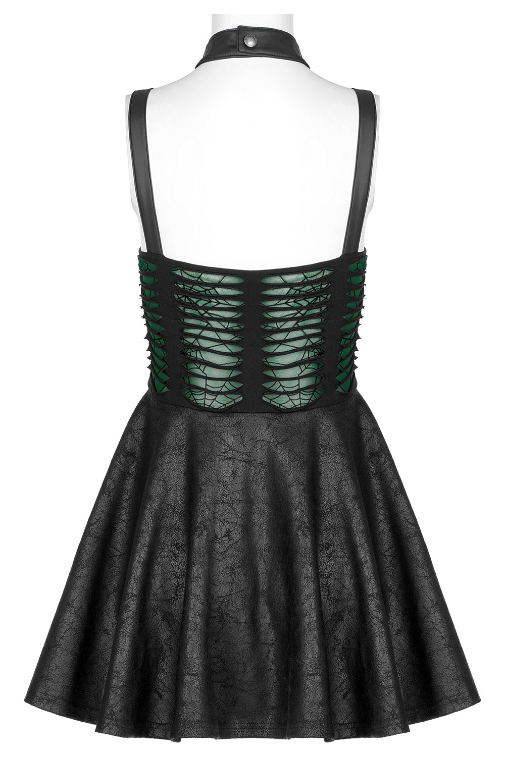 Webbed Skater Dress [GREEN]