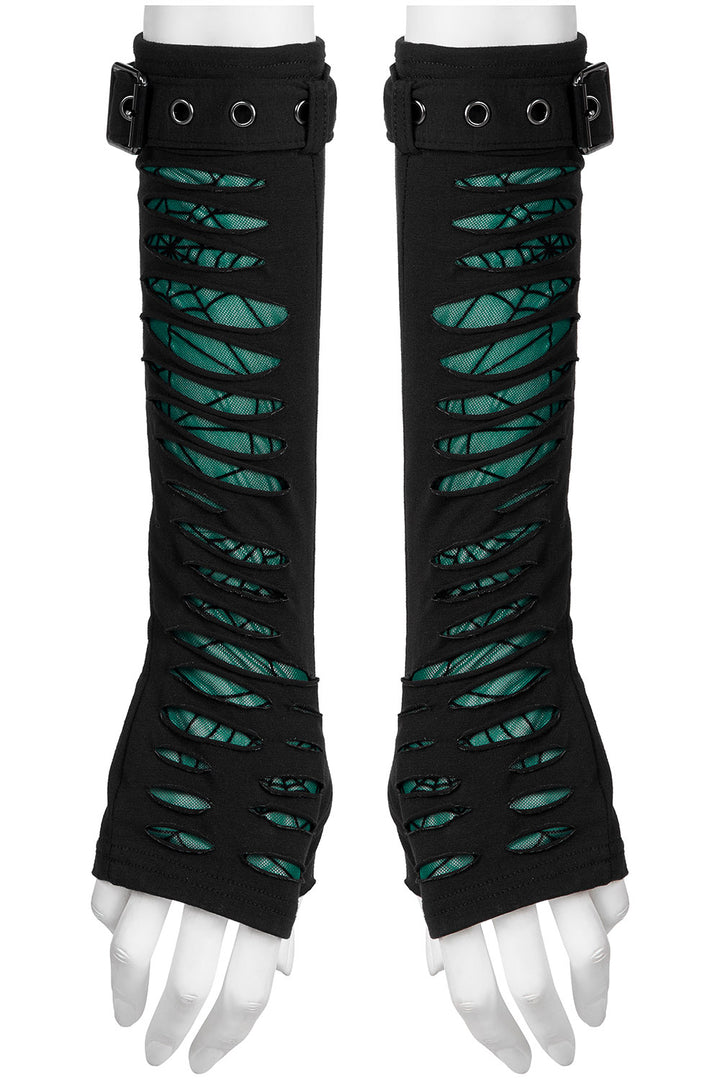 Woven Webs Emerald Armwarmers [GREEN]