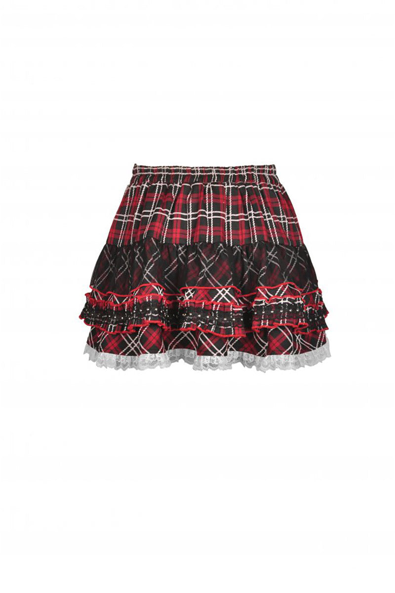 Punk Cupcake Plaid Skirt
