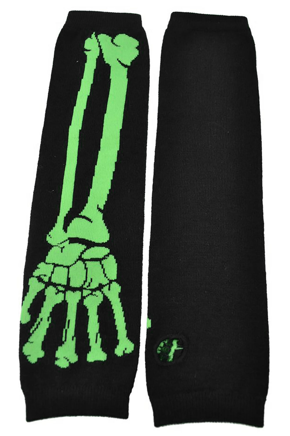 Poizen Bone Arm Warmers [Black/Lime Green]