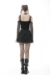 School Skullstice Mesh Mini Skirt