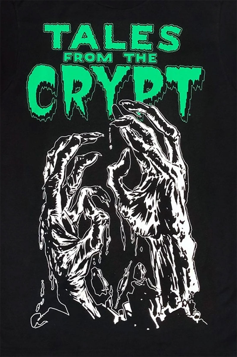 Tales from the Crypt Glow Hands Zombie Tee