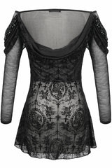 Netherworld Draped Shoulder Top