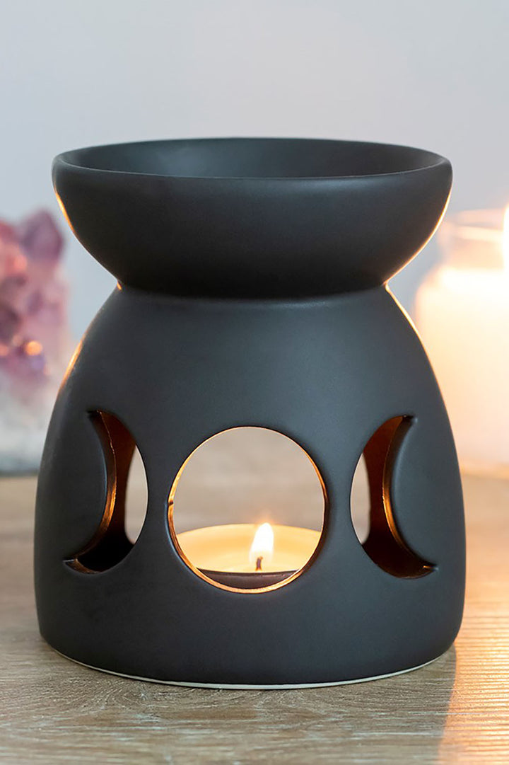 occult witch moon oil burner