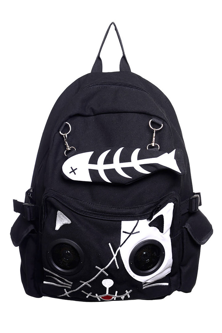goth cat backpack