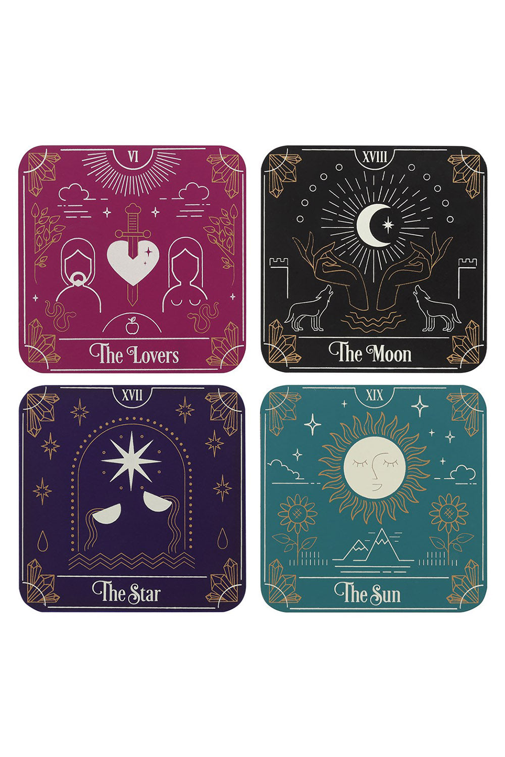 Tarot Card Coaster Set