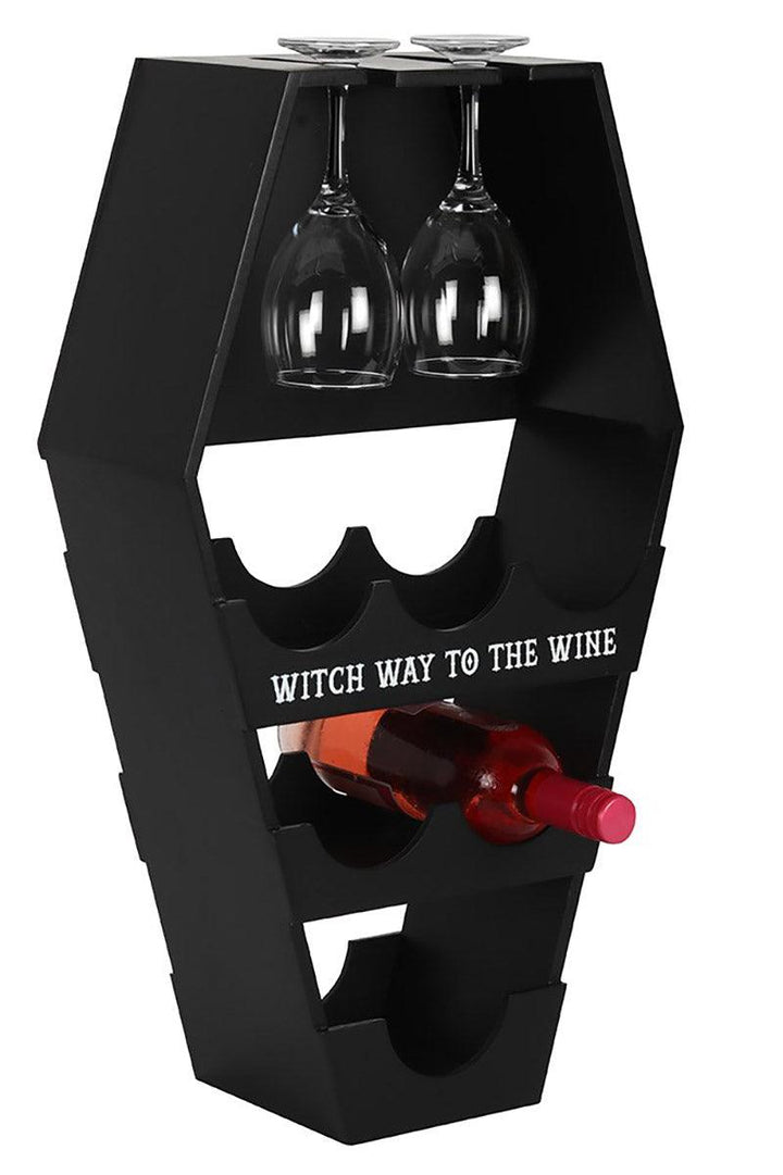 Pacific Giftware Coffin Wine Shelf - VampireFreaks