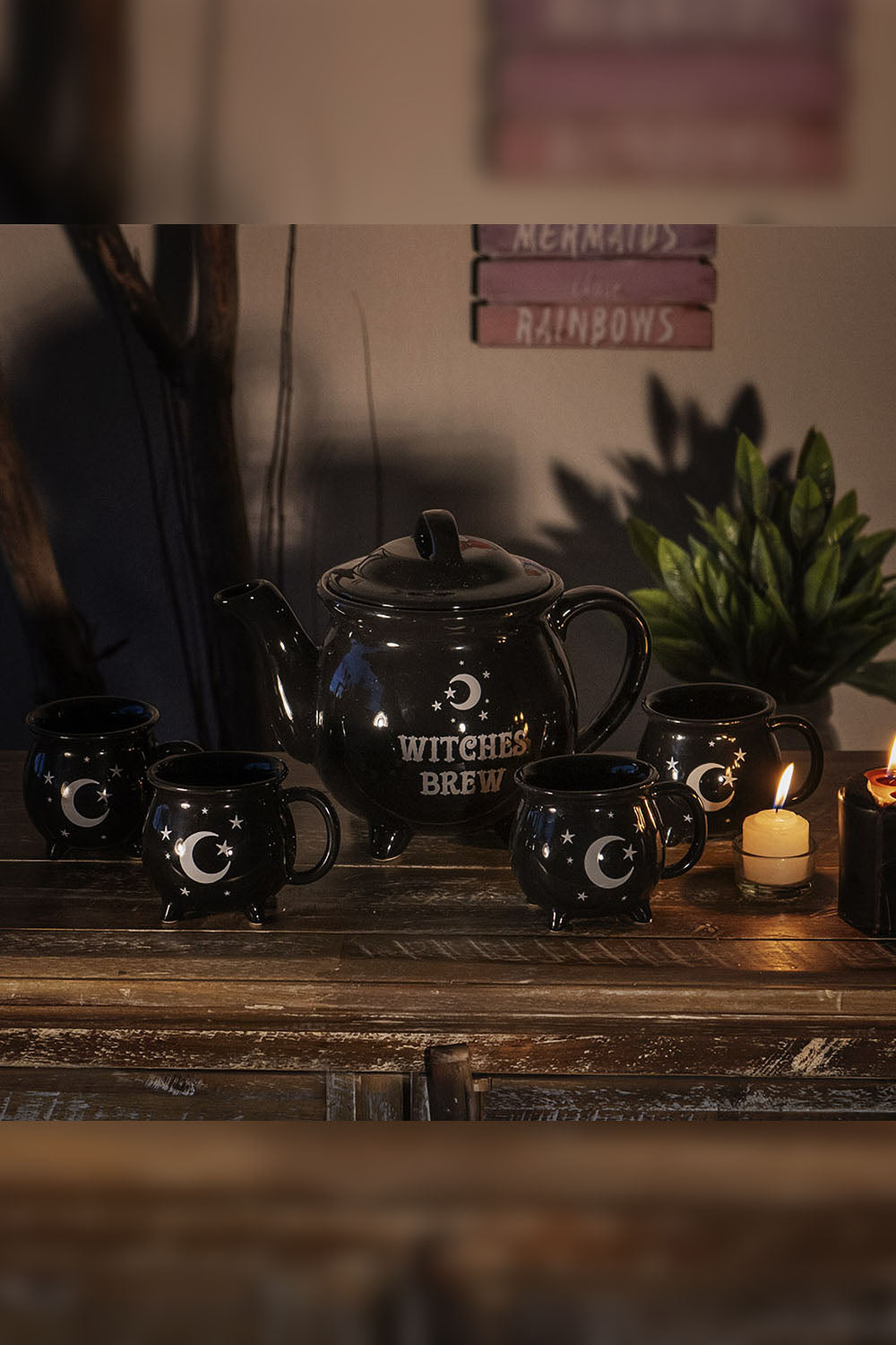 Juego de té de brebaje de brujas