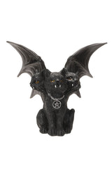Triple Headed Winged Cat Statue