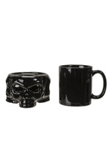 Totenkopf-Teelicht-Tassenwärmer [mit Becher]