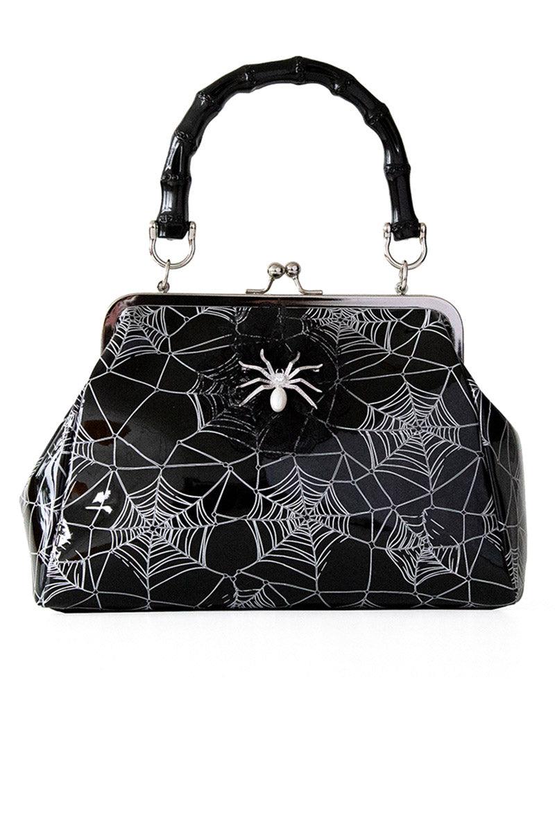 goth spider purse