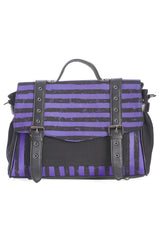 Bolso de rayas de Lydia Creeps [PÚRPURA]