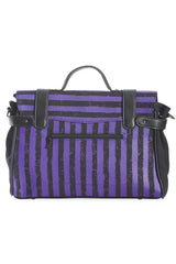 Bolso de rayas de Lydia Creeps [PÚRPURA]