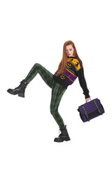 Bolso de rayas de Lydia Creeps [PÚRPURA]