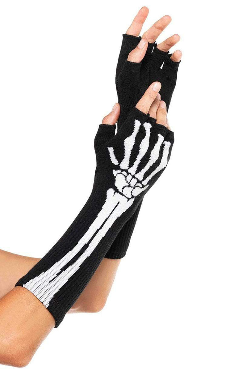 Leg Avenue Skeleton Armwarmers - Vampirefreaks Store