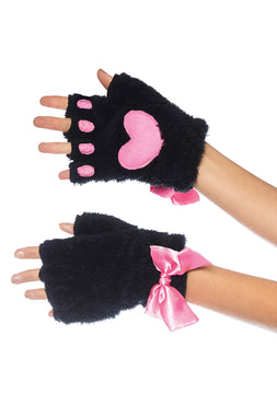 Paws Off Fingerless Gloves