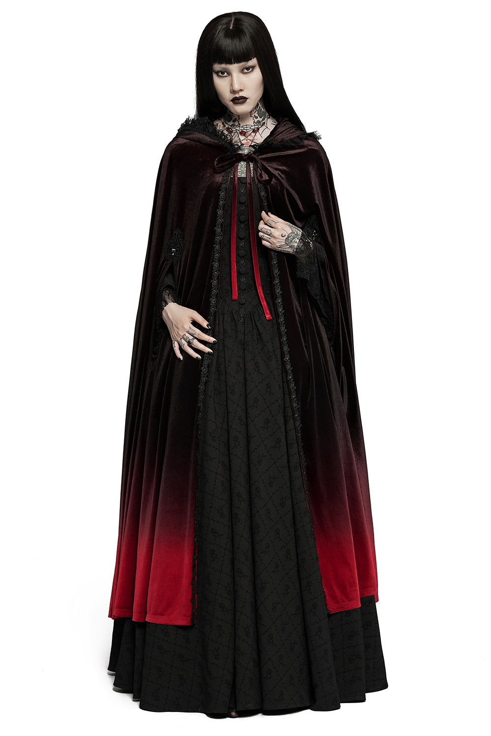 lace hood cape